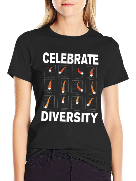 Celebrate Diversity Baseball Pitch T-Shirt