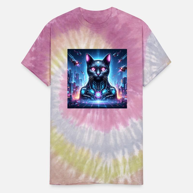Cyber Cat: A Futuristic Feline in a Neon-Lit Metro
