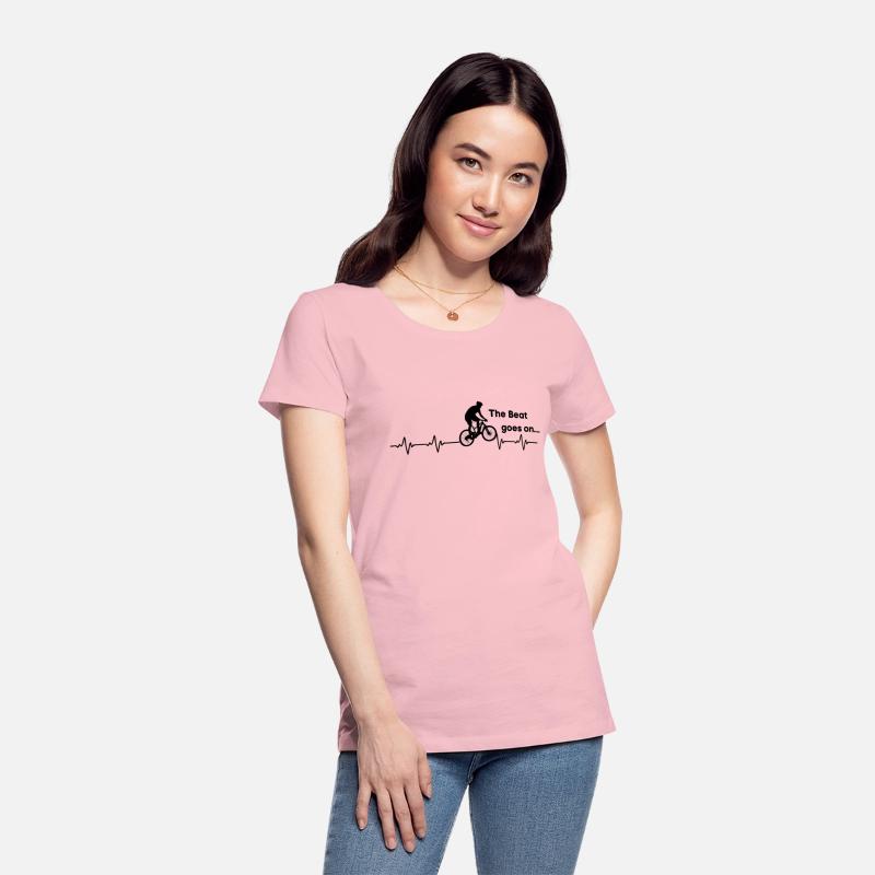 Cycling Heartbeat T-Shirt- Bicycle Love Biking