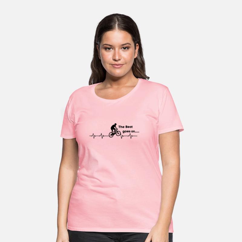 Cycling Heartbeat T-Shirt- Bicycle Love Biking