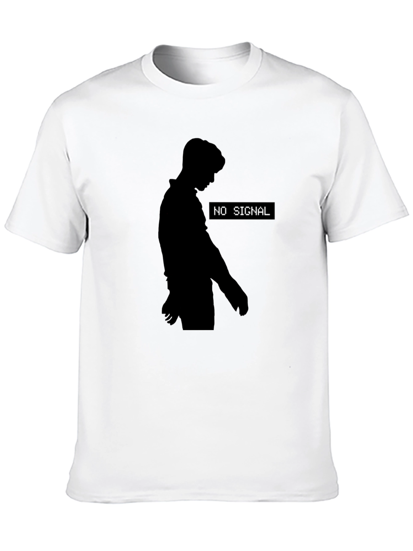 No Signal Silhouette Tee - Black Graphic T-Shirt