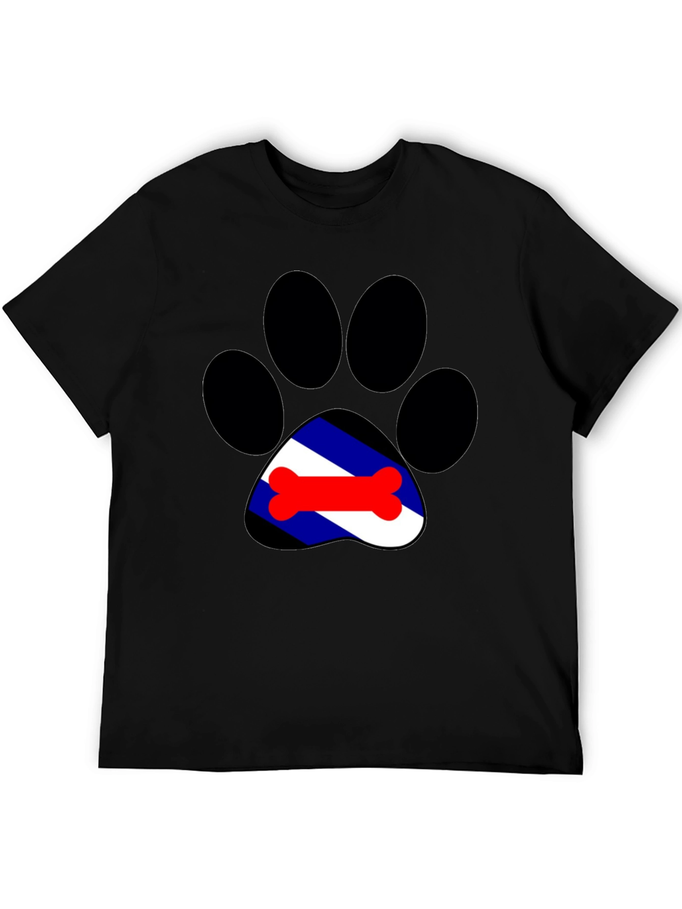 Dog Paw Print Tee - Leather Pride Bone