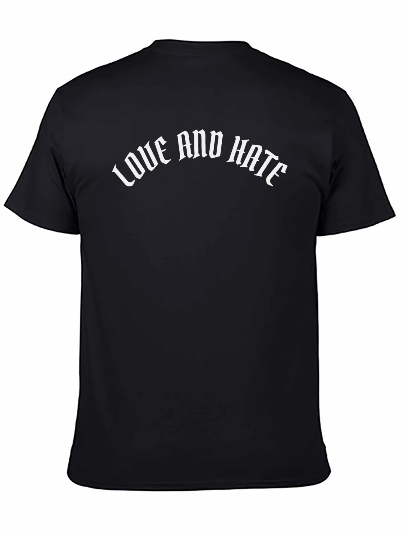 Love and Hate Graphic Black T-Shirt