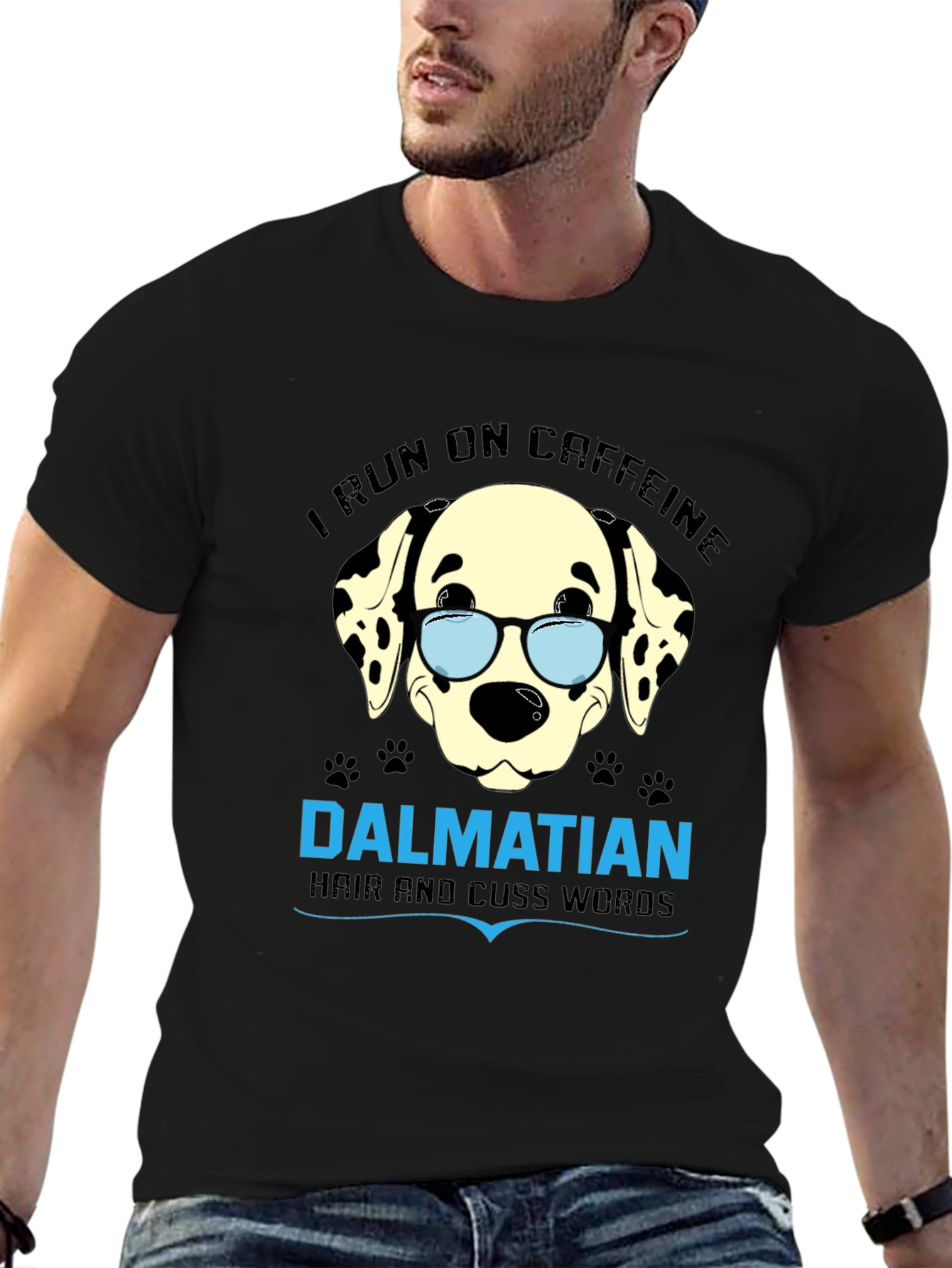 Dalmatian Caffeine Humor Graphic Tee
