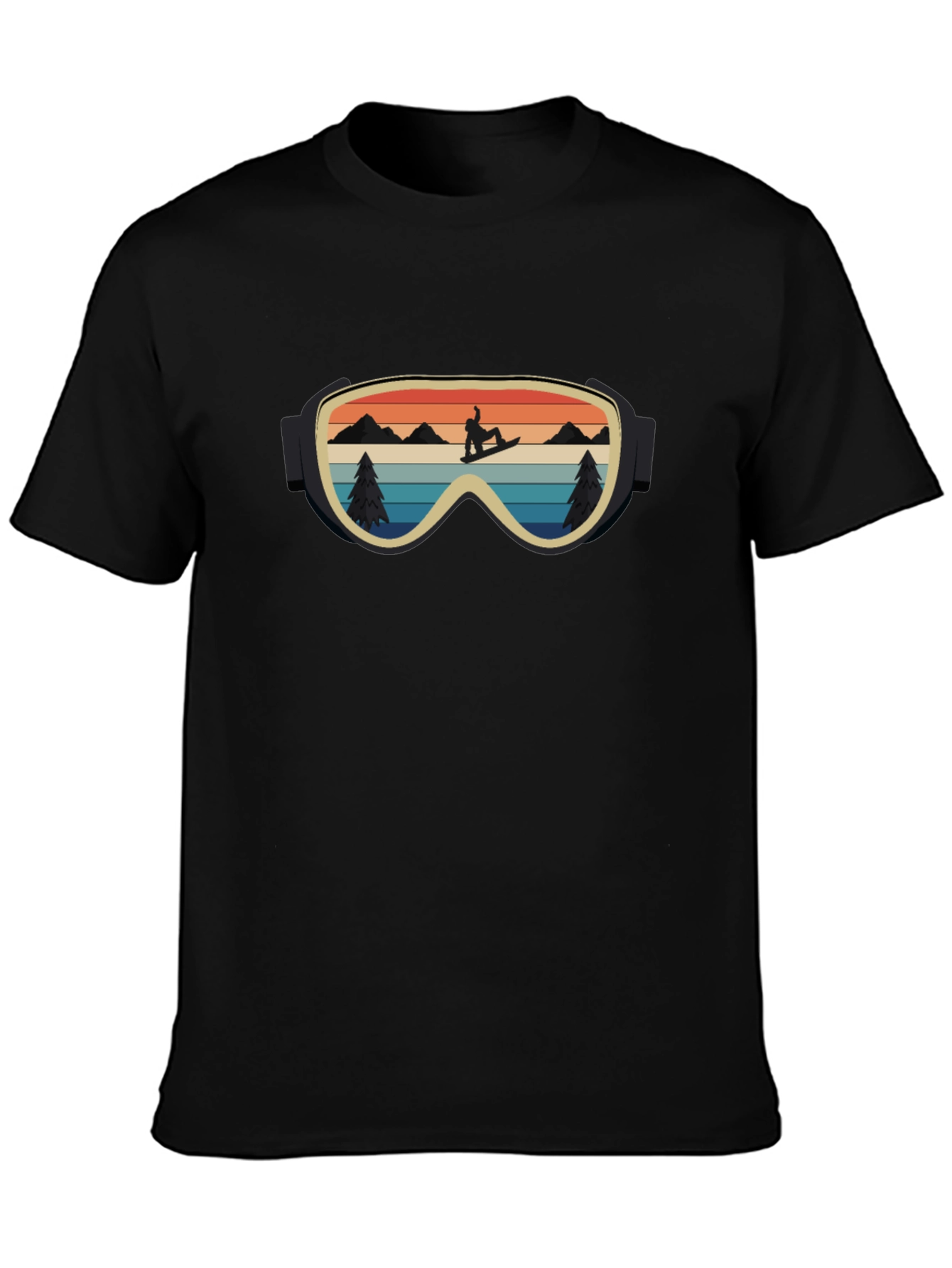 Retro Snowboarder Goggles Graphic Tee