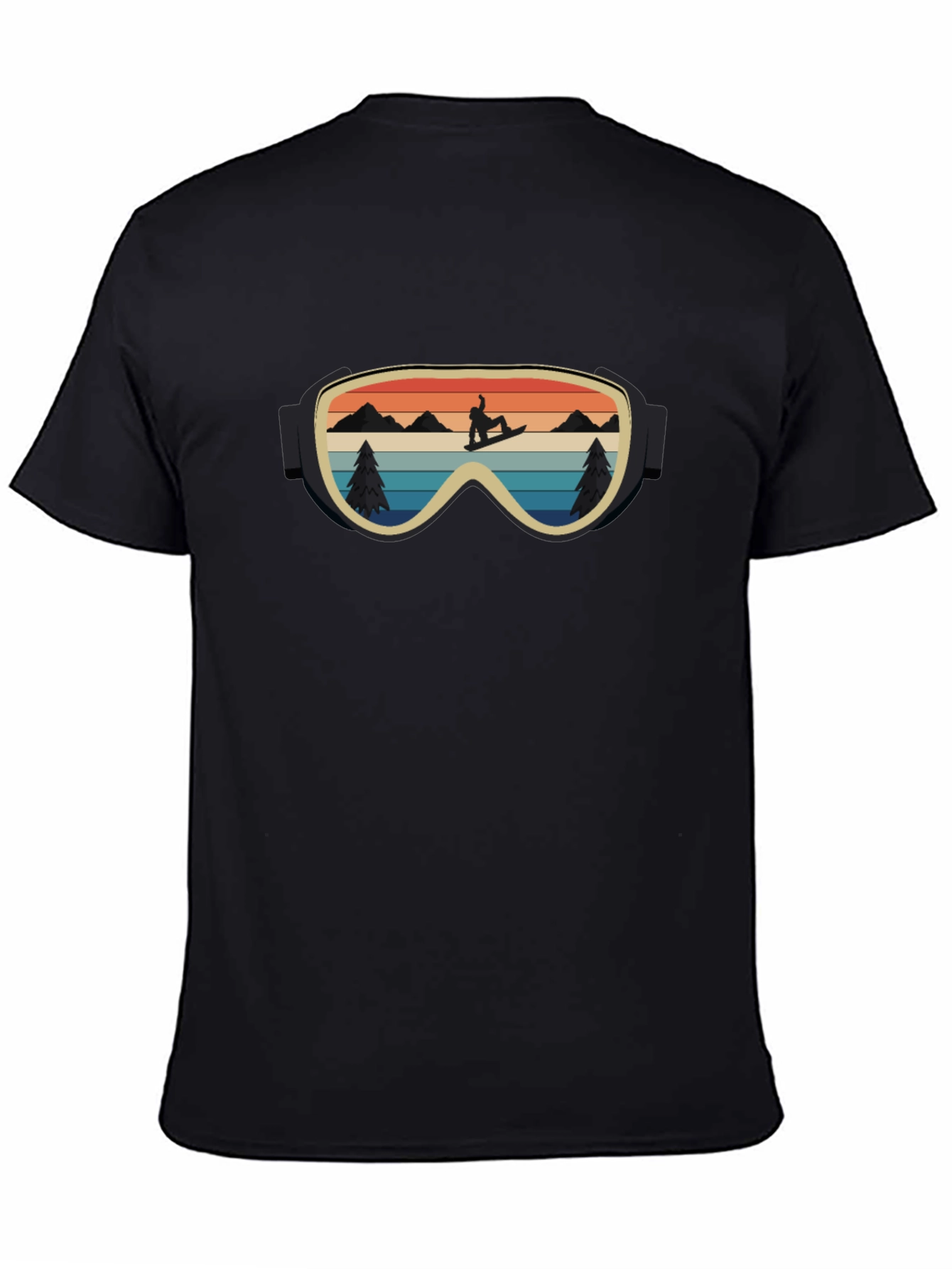 Retro Snowboarder Goggles Graphic Tee