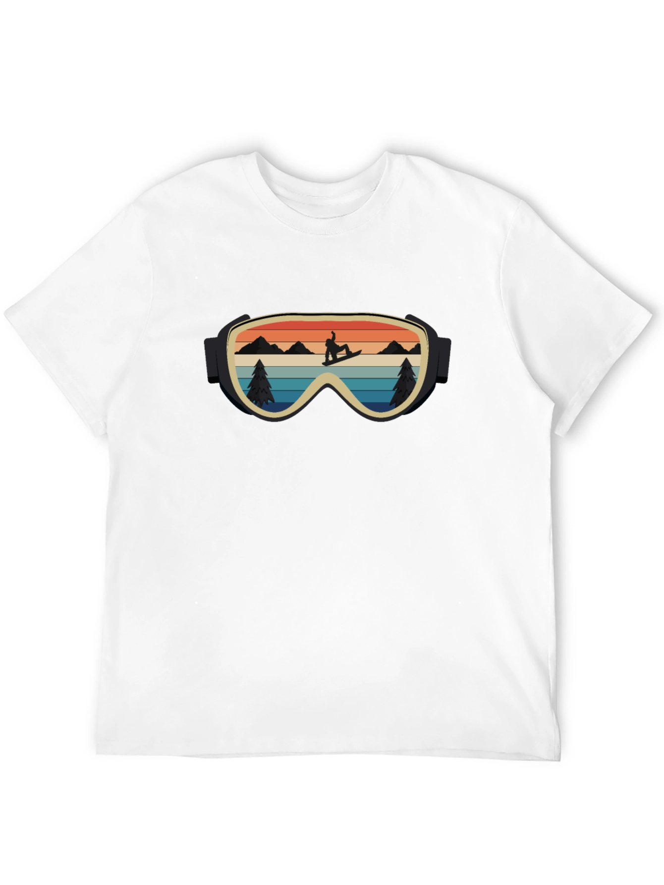 Retro Snowboarder Goggles Graphic Tee