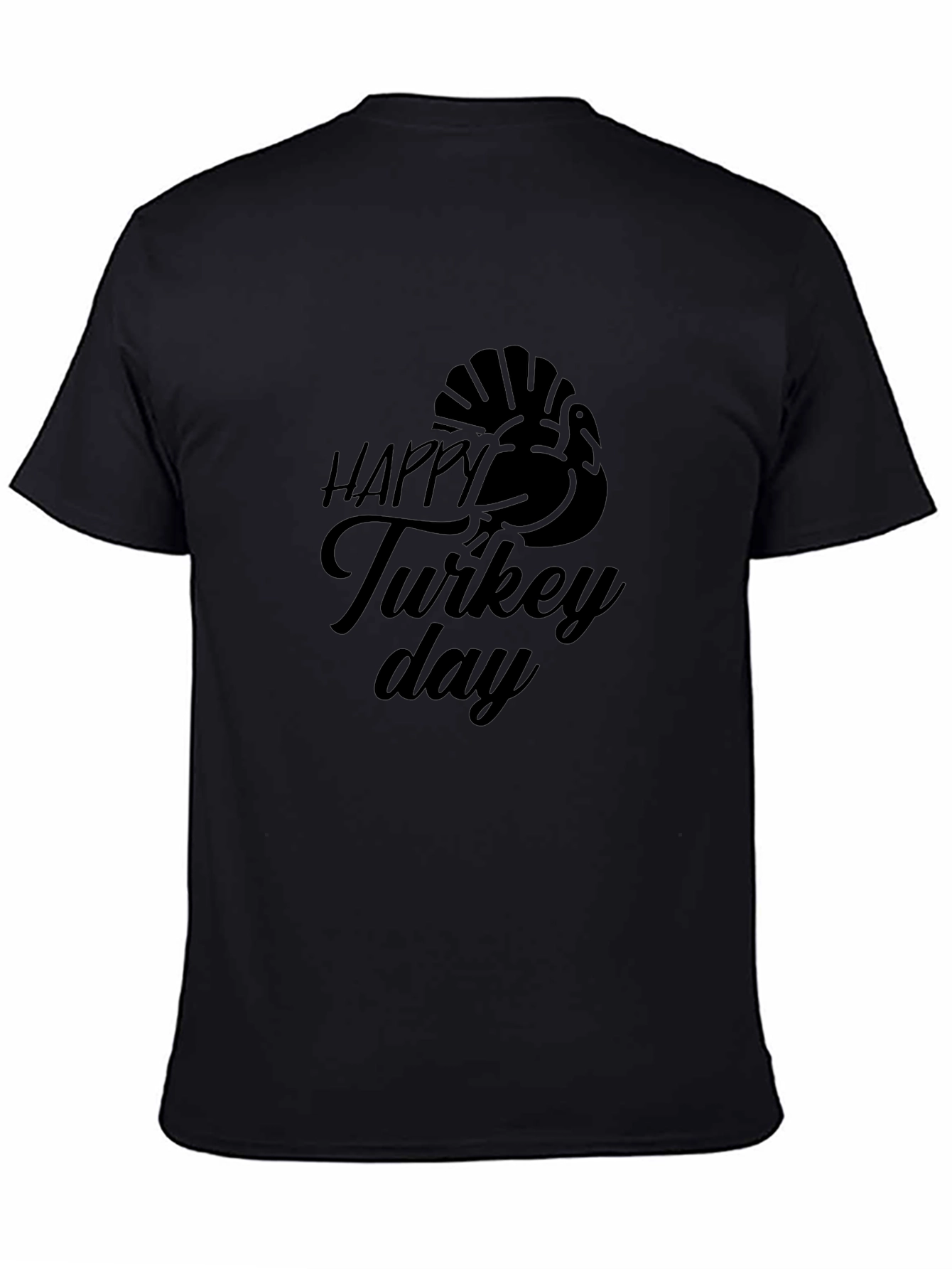 Happy Turkey Day Black T-Shirt