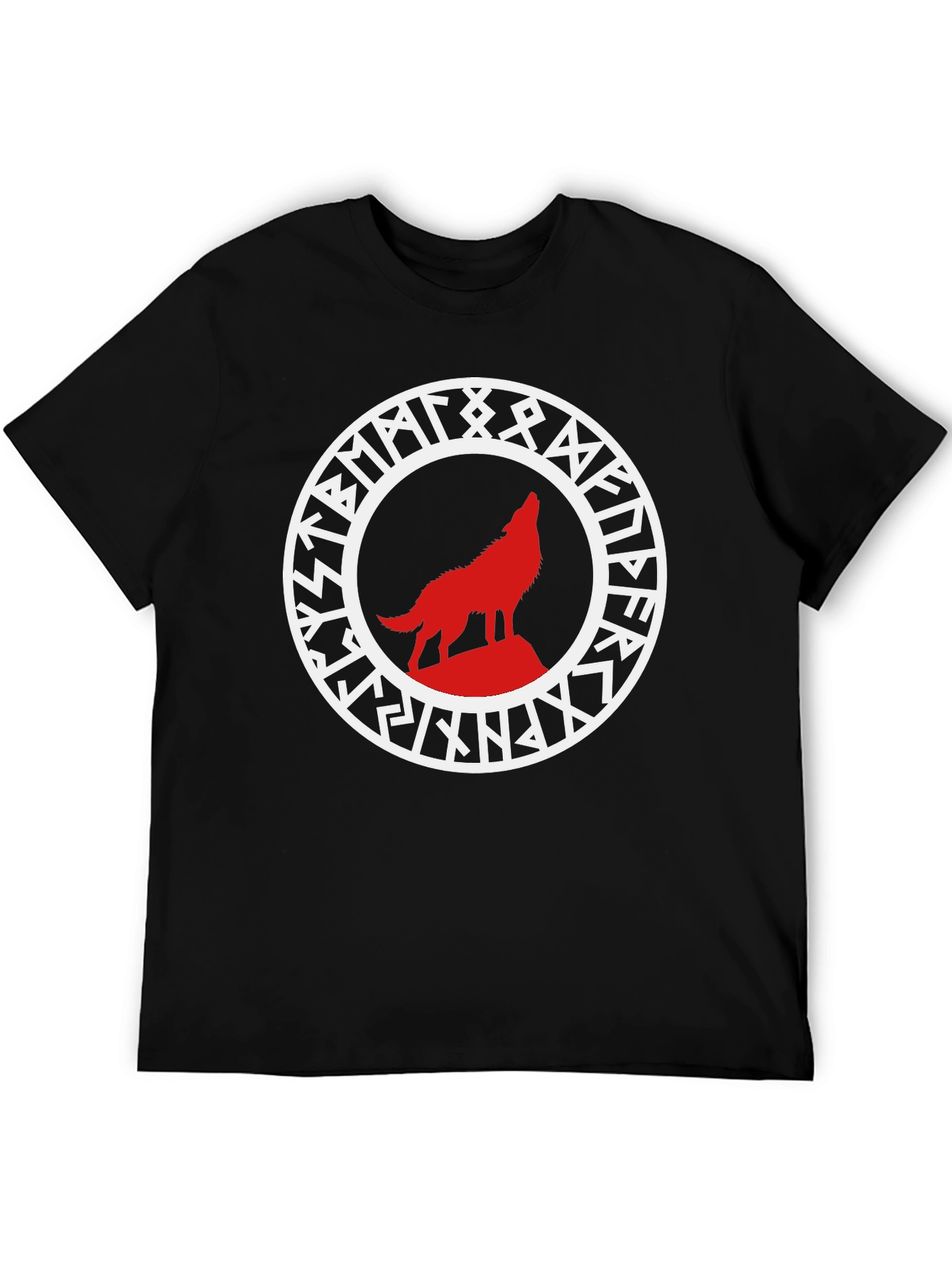 Wolf Rune Circle Graphic Tee