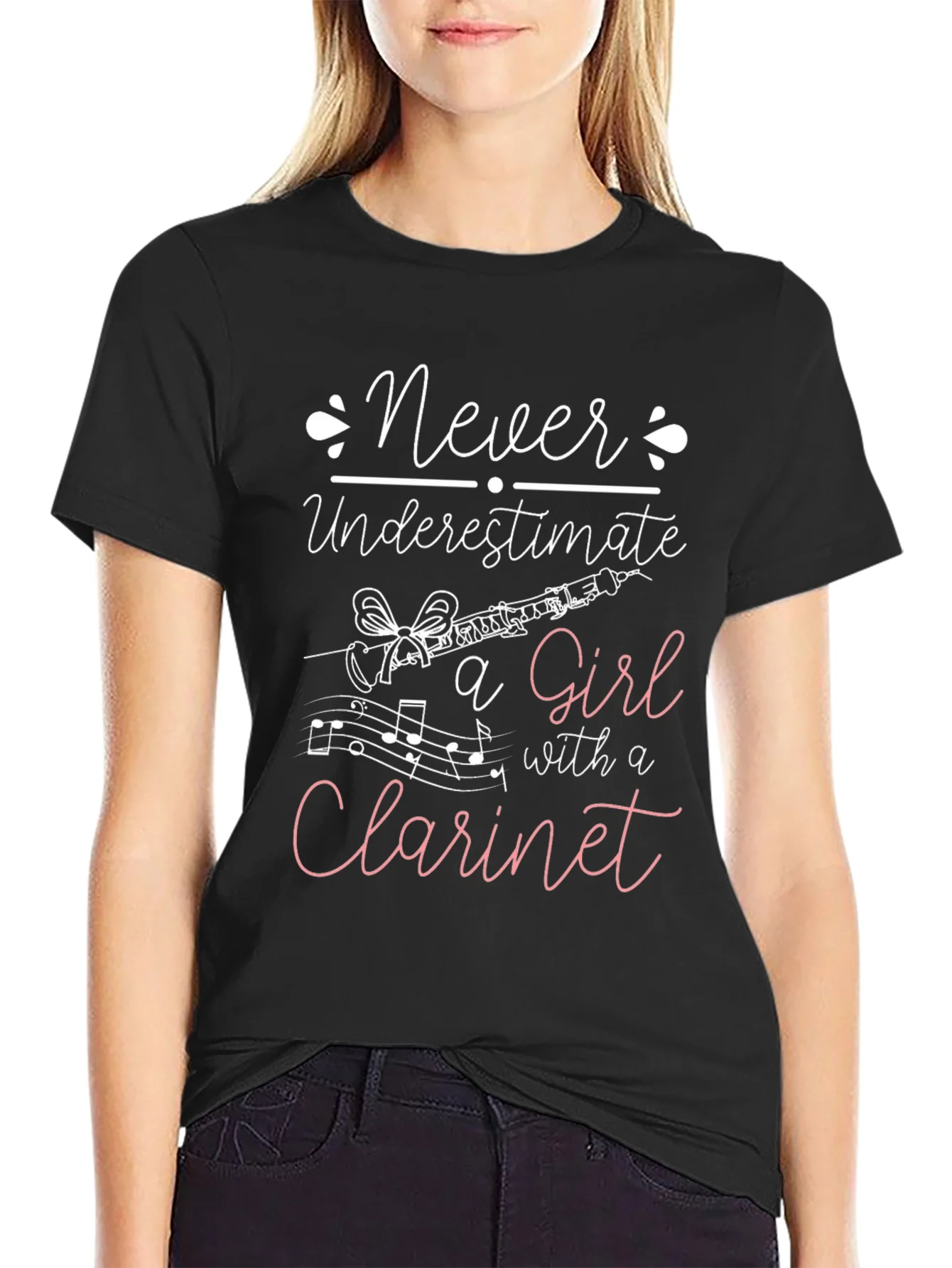 Never Underestimate Clarinet Girl T-Shirt
