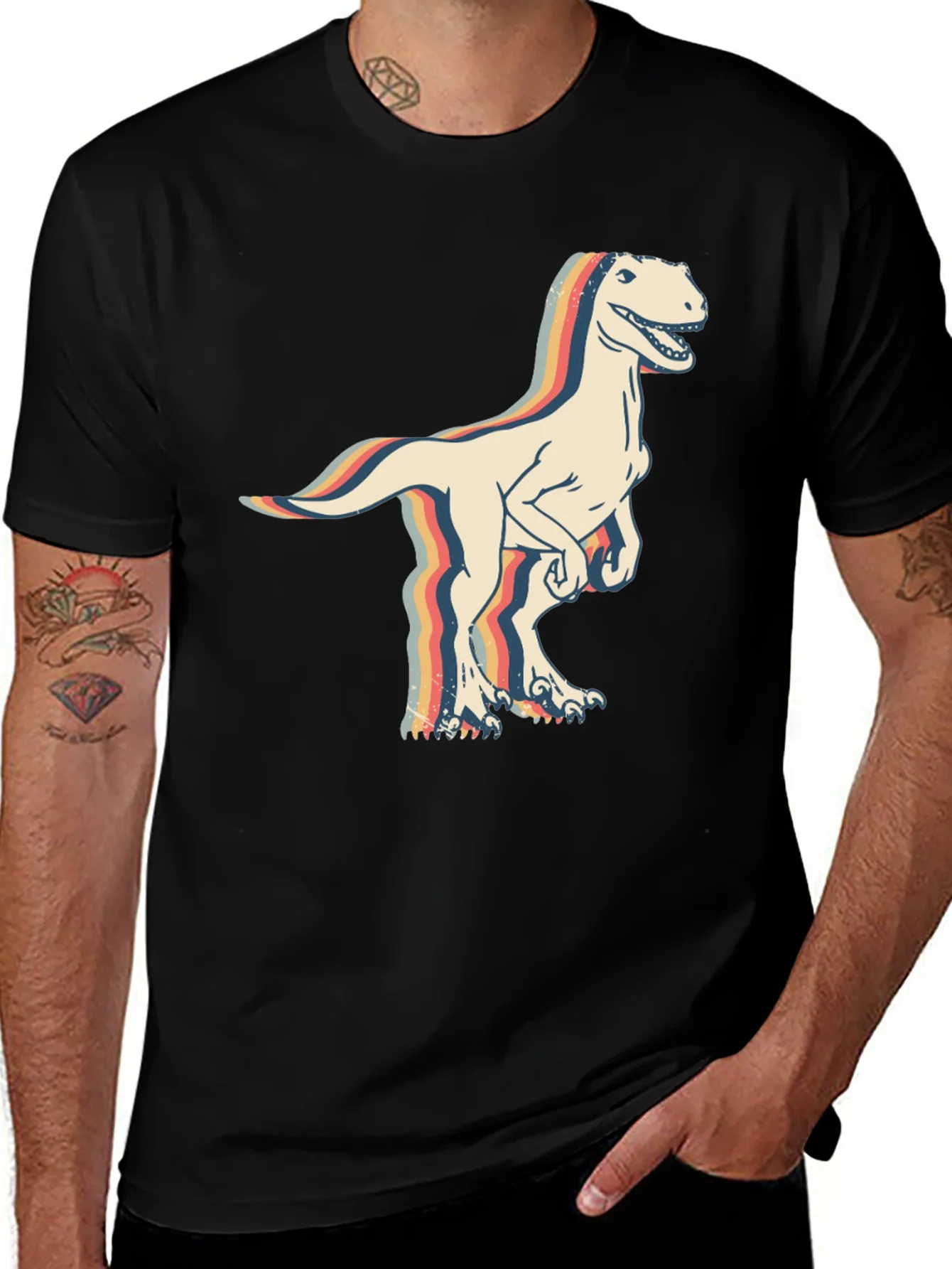 Retro Dinosaur Graphic T-Shirt