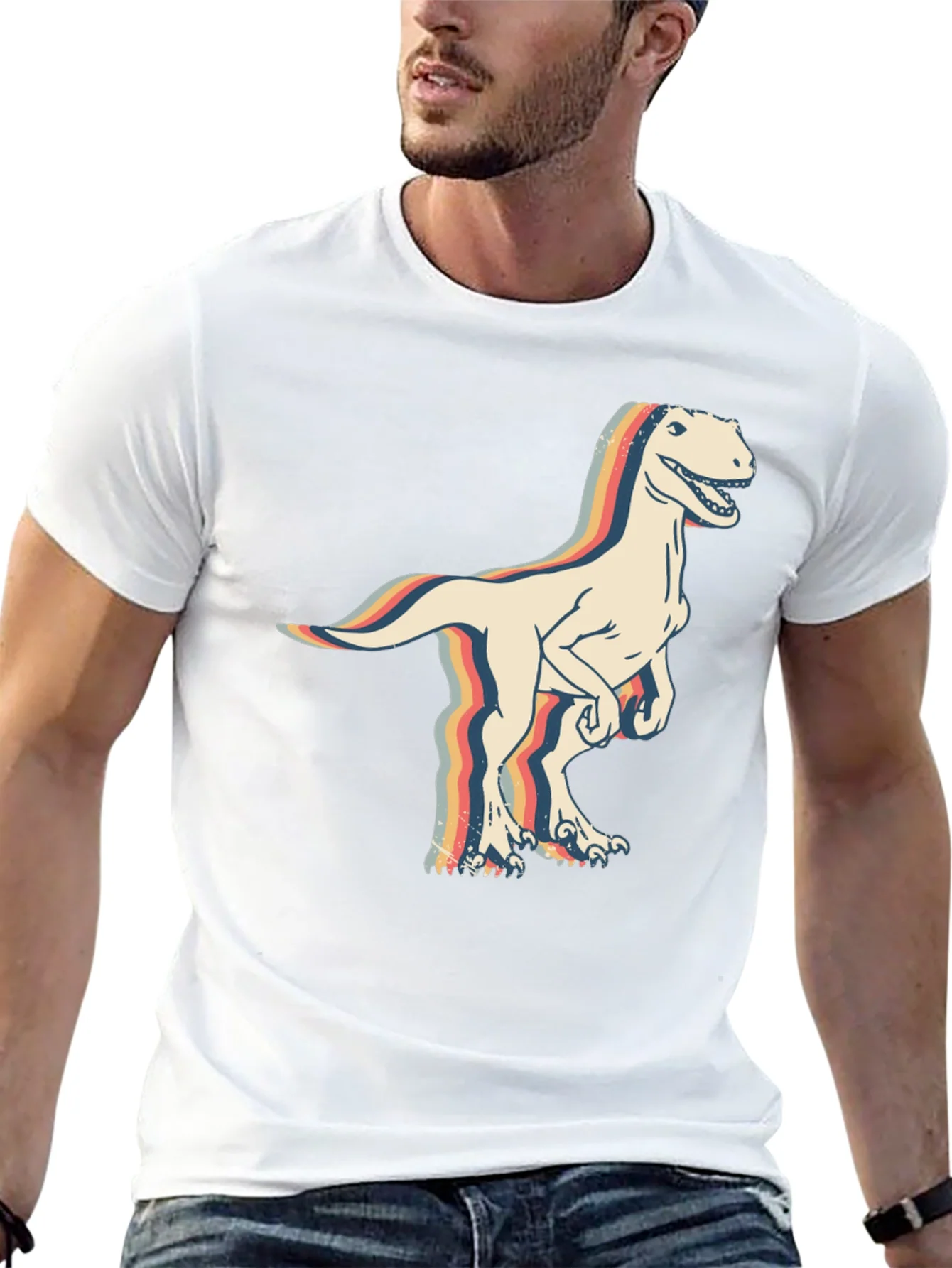 Retro Dinosaur Graphic T-Shirt