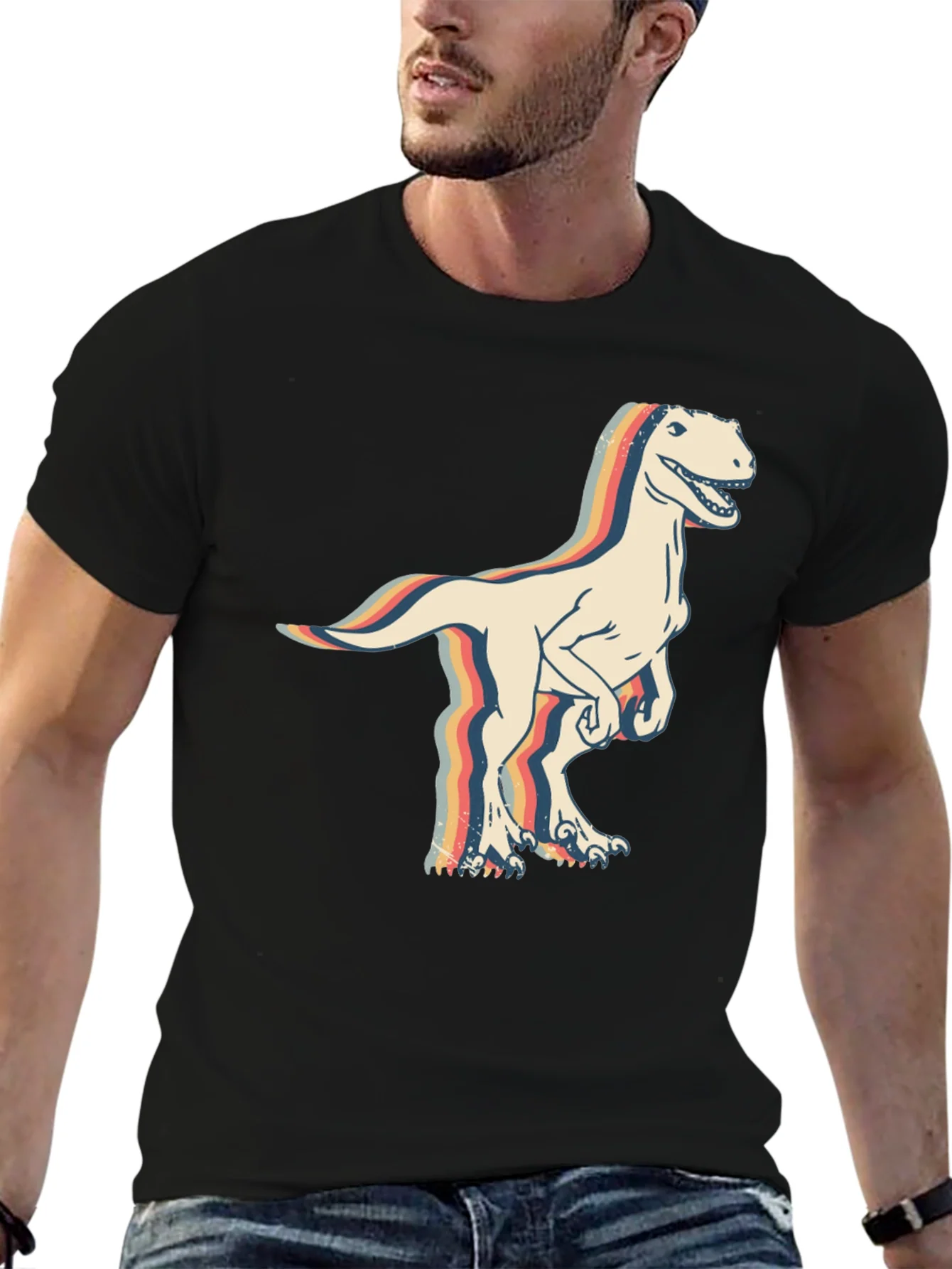 Retro Dinosaur Graphic T-Shirt