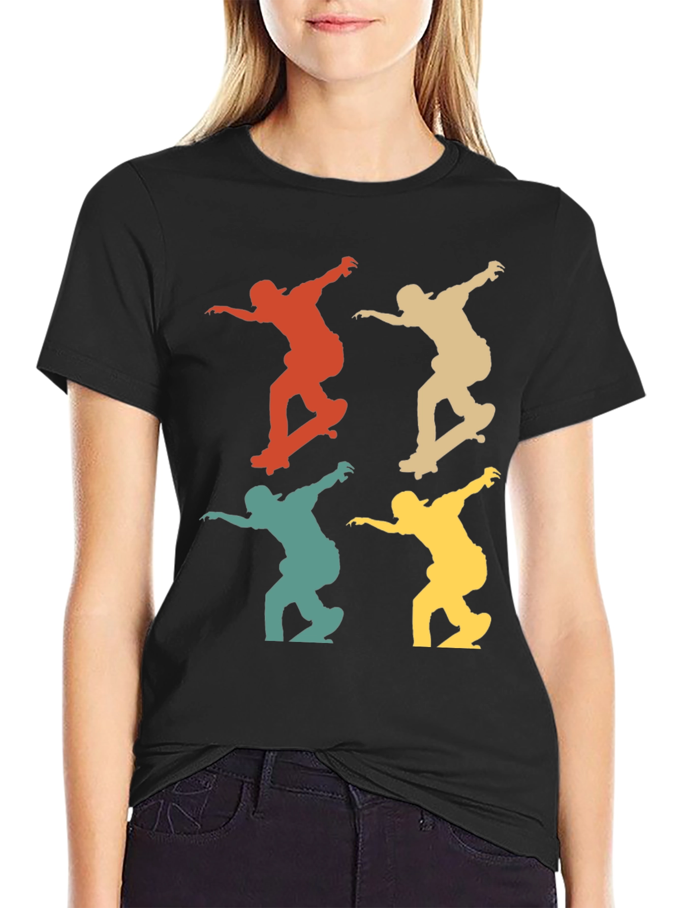 Retro Skateboarder T-Shirt - Cool Graphic Tee