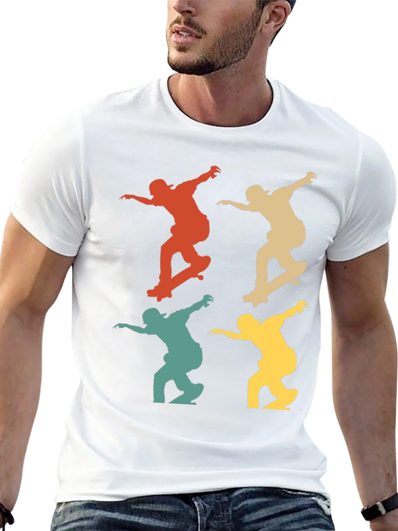 Retro Skateboarder T-Shirt - Cool Graphic Tee