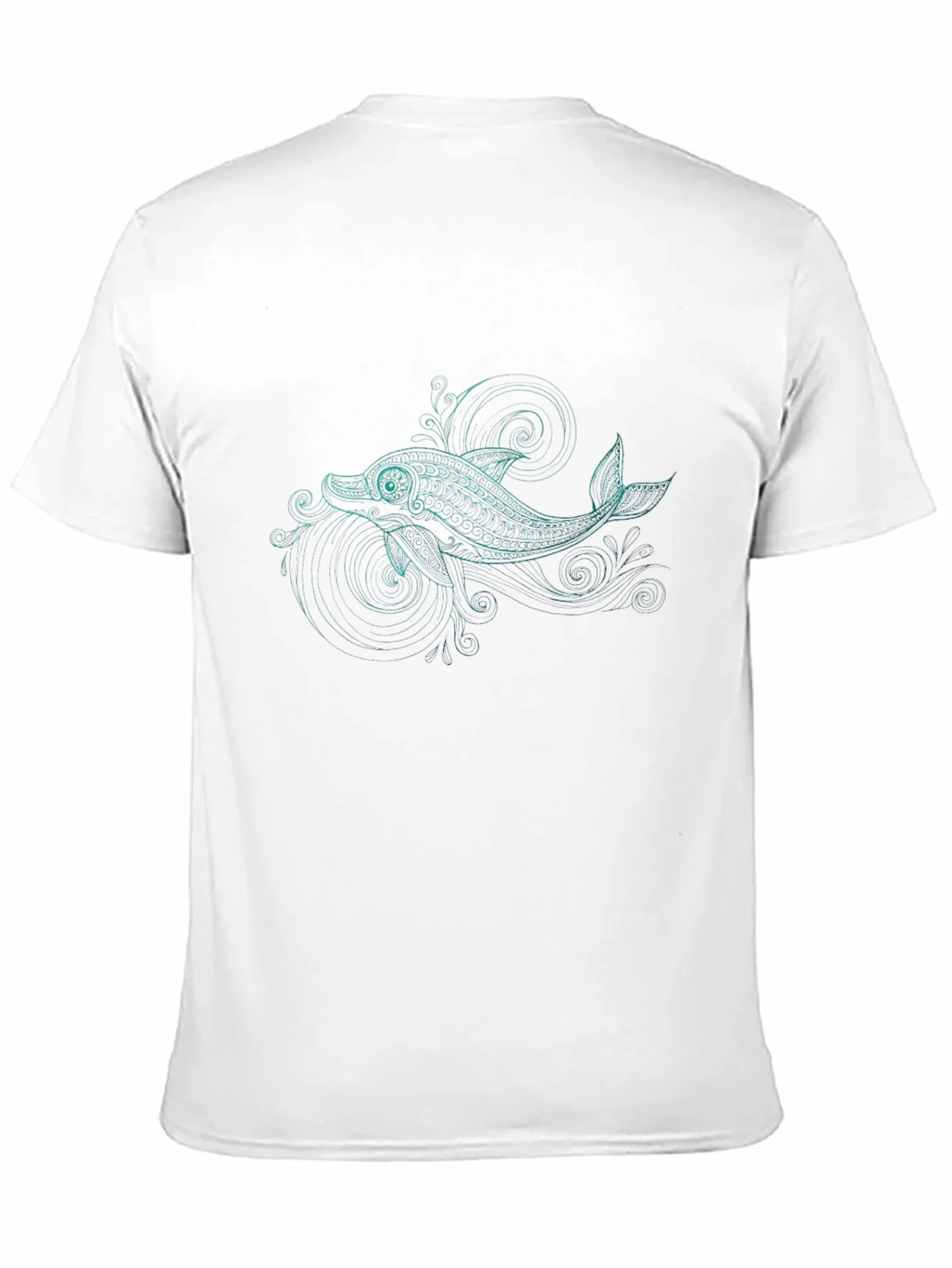 Dolphin Graphic Black T-Shirt - Stylish Casual Comfort