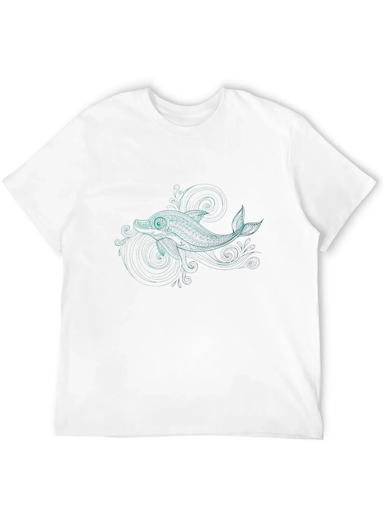 Dolphin Graphic Black T-Shirt - Stylish Casual Comfort