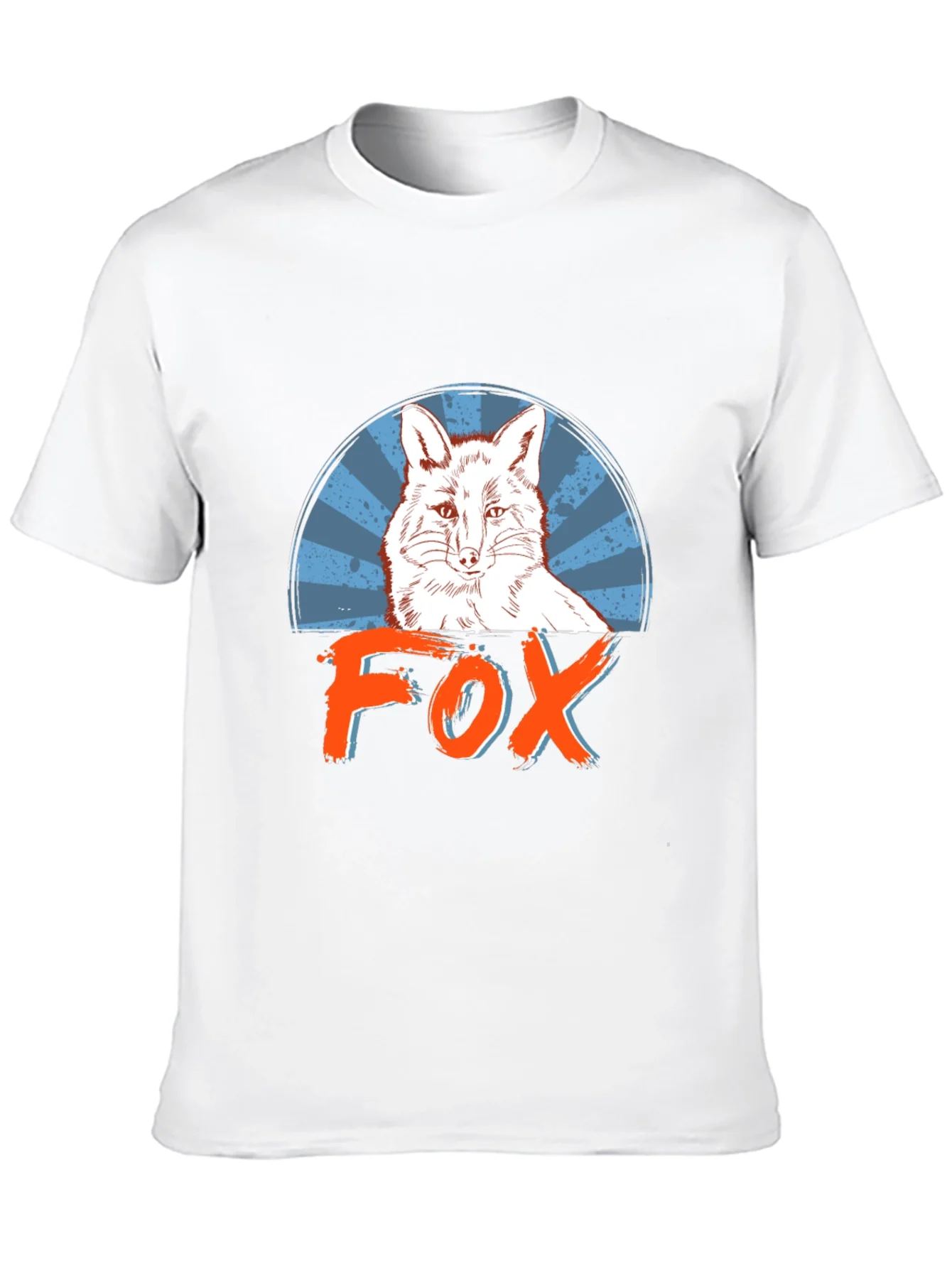 Stylish Mens Black Fox Graphic T-Shirt