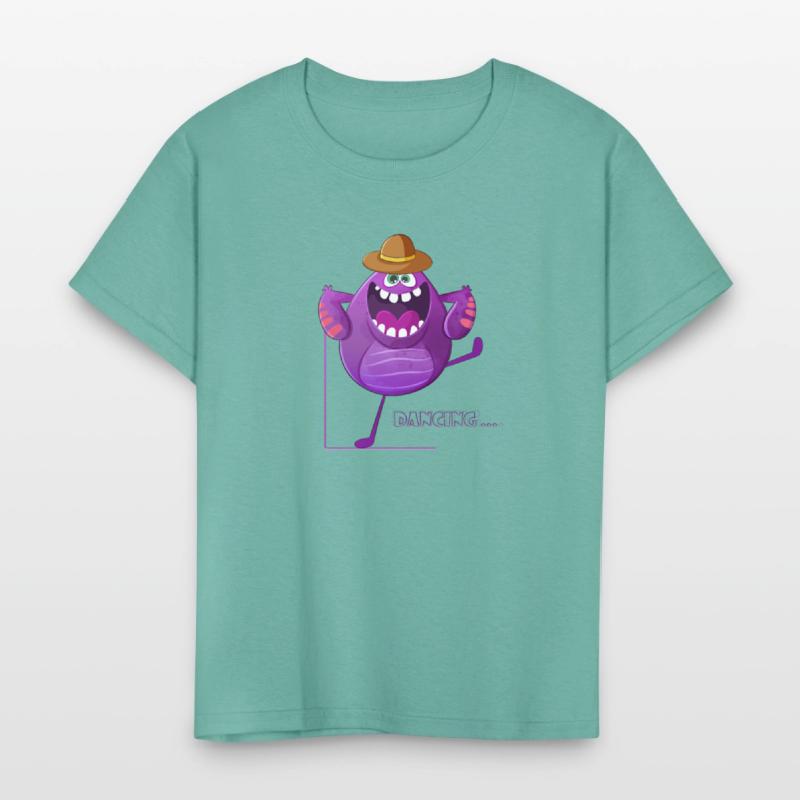 Dancing Cute Purple Monster