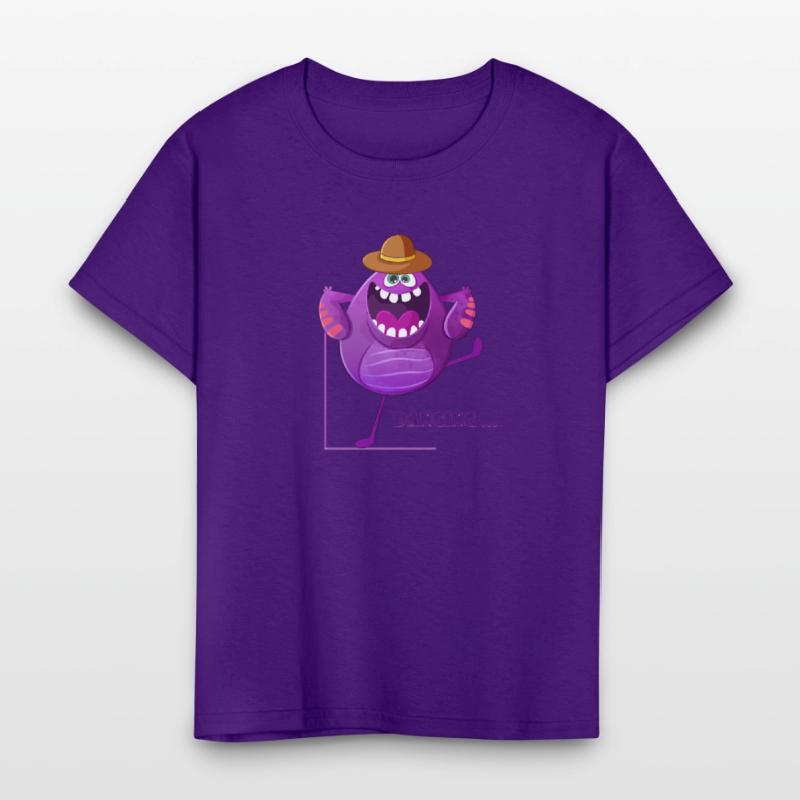 Dancing Cute Purple Monster