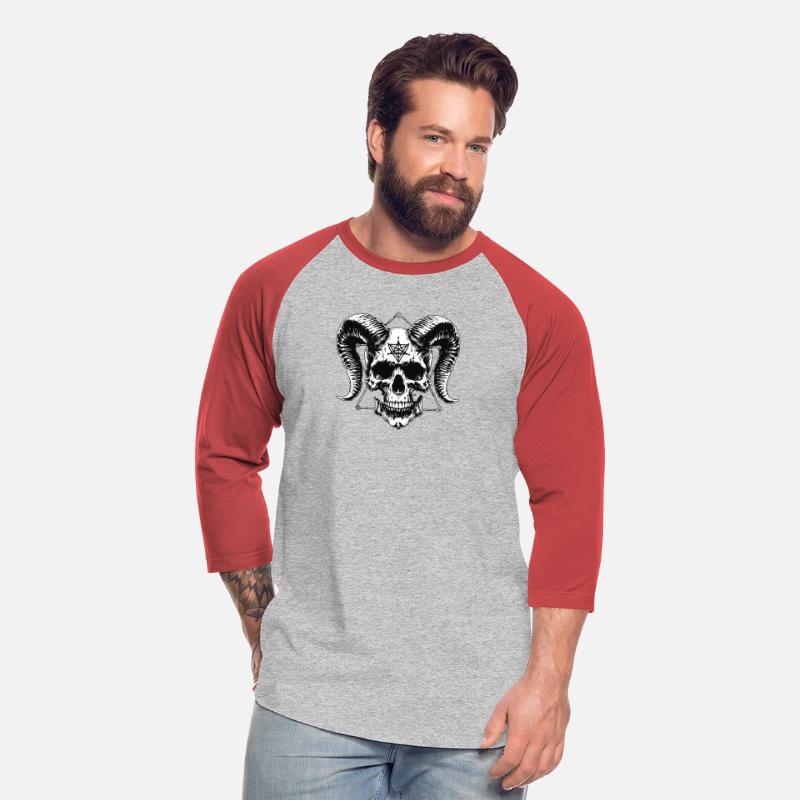 Dark Art Skull Demon Baphomet Horn Devil Grunge