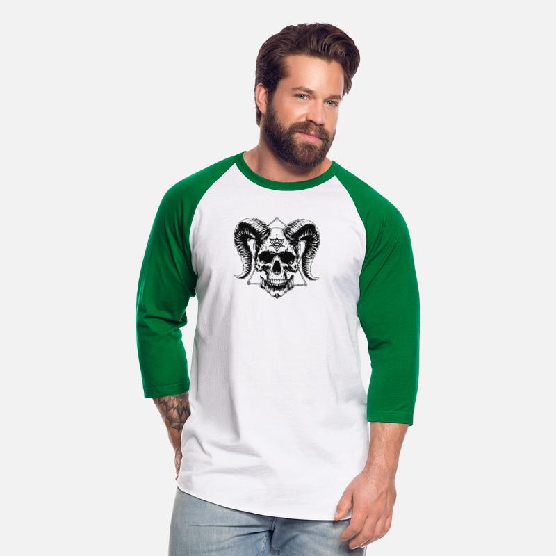 Dark Art Skull Demon Baphomet Horn Devil Grunge