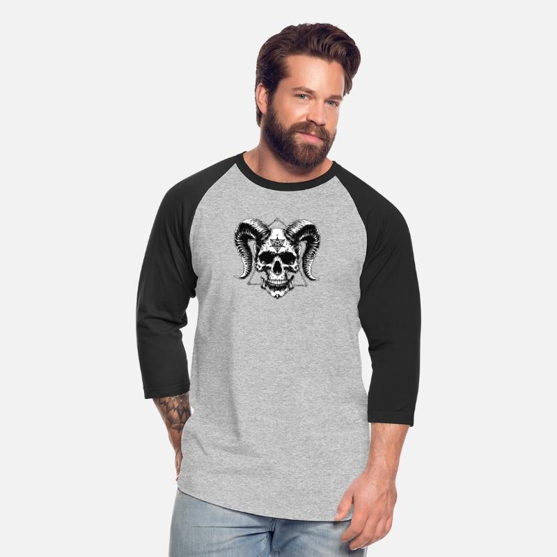 Dark Art Skull Demon Baphomet Horn Devil Grunge