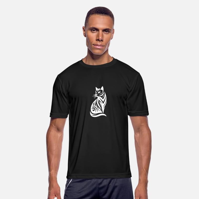 Decorative Cat Silhouette In Tribal Style