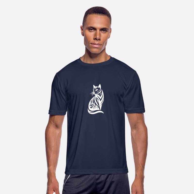 Decorative Cat Silhouette In Tribal Style