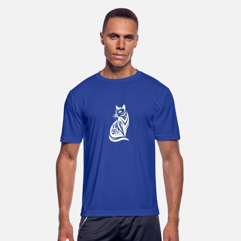 Decorative Cat Silhouette In Tribal Style