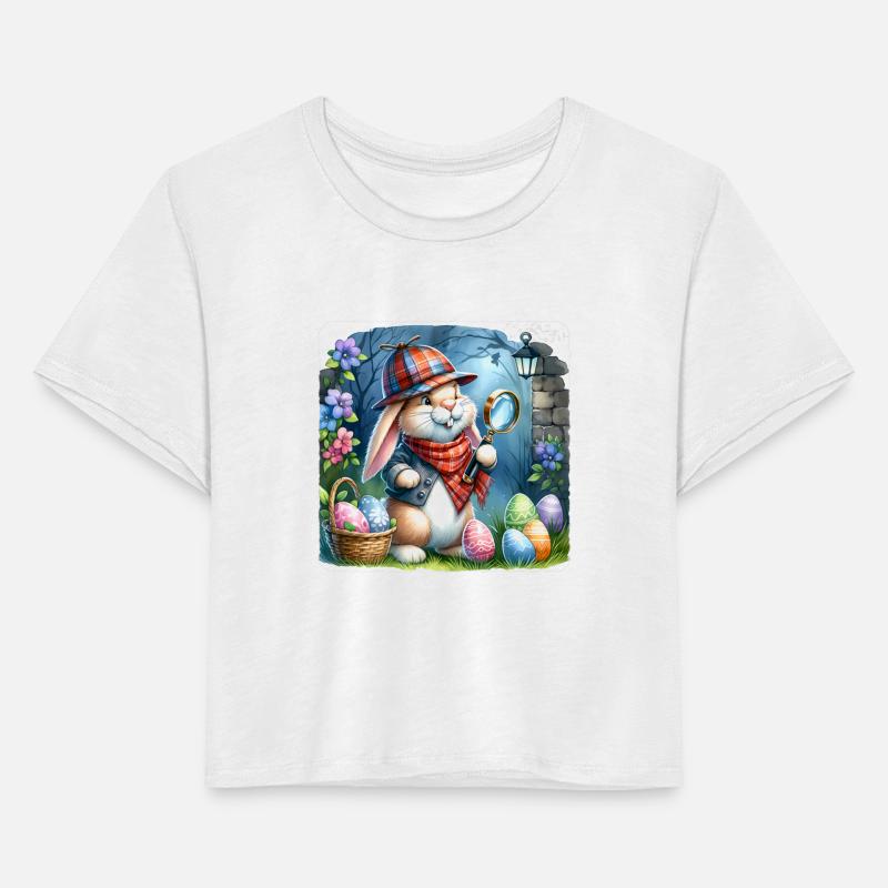 Detective Searching Eggs Garden Premium