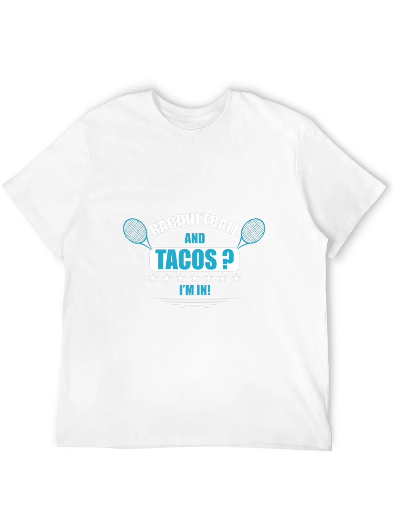 Racquetball and Tacos? Black Graphic T-Shirt