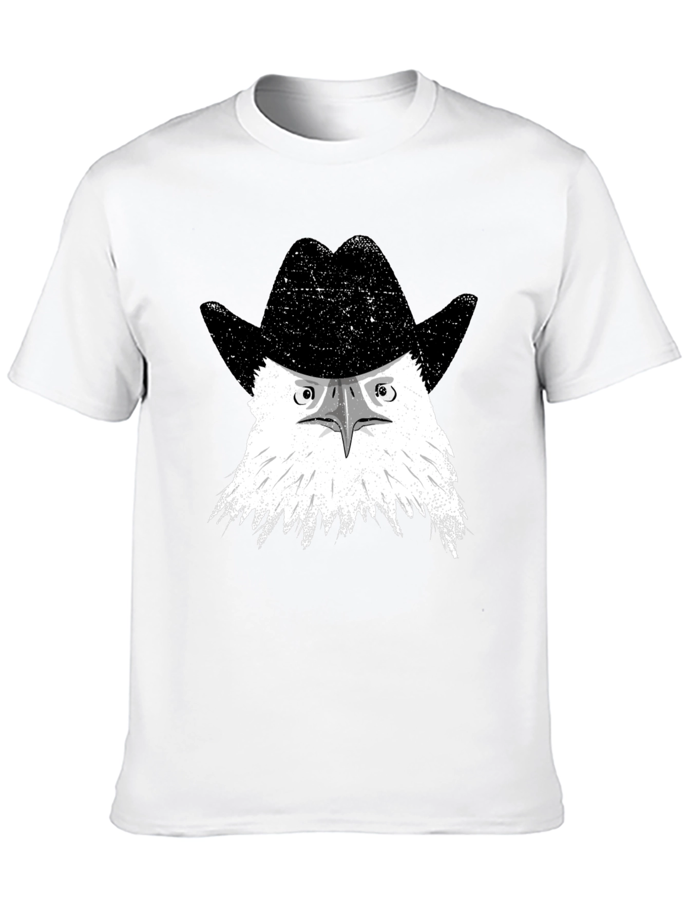 Eagle Cowboy Hat Graphic Tee - Mens Black T-Shirt
