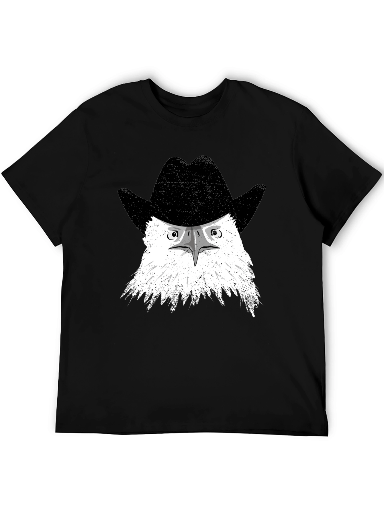 Eagle Cowboy Hat Graphic Tee - Mens Black T-Shirt