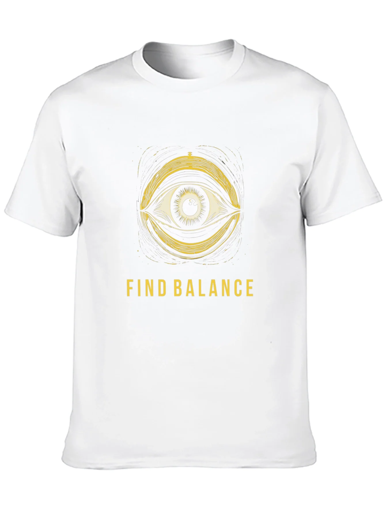 Find Balance Eye Graphic Black T-Shirt