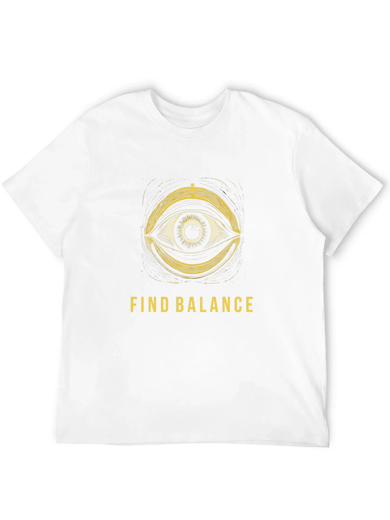 Find Balance Eye Graphic Black T-Shirt