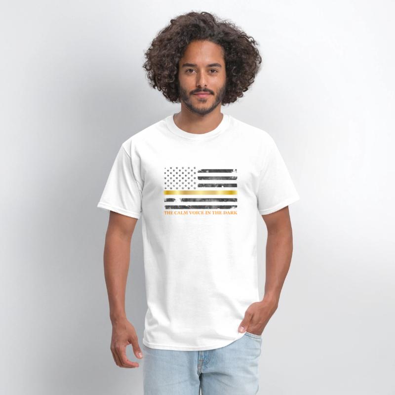 Dispatcher - Thin Yellow Gold Line 911 Emergency