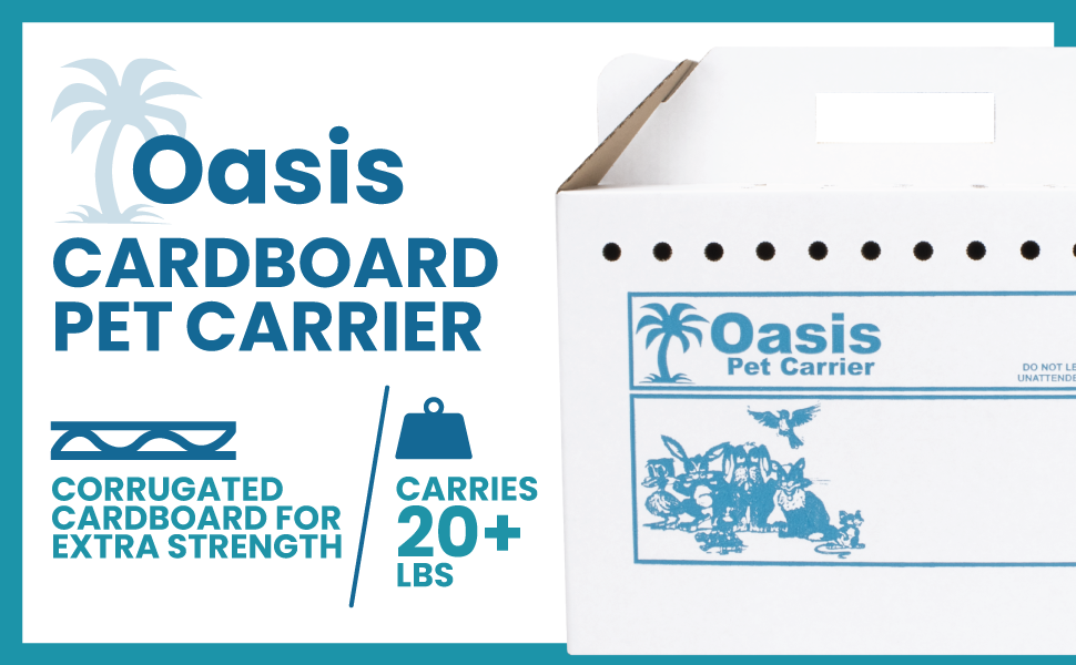Disposable Cardboard Pet Carrier 12/Case | Sturdy  - Premium Quality