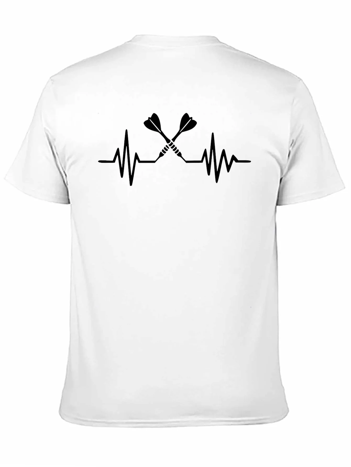 Darts Heartbeat Graphic T-Shirt - Black