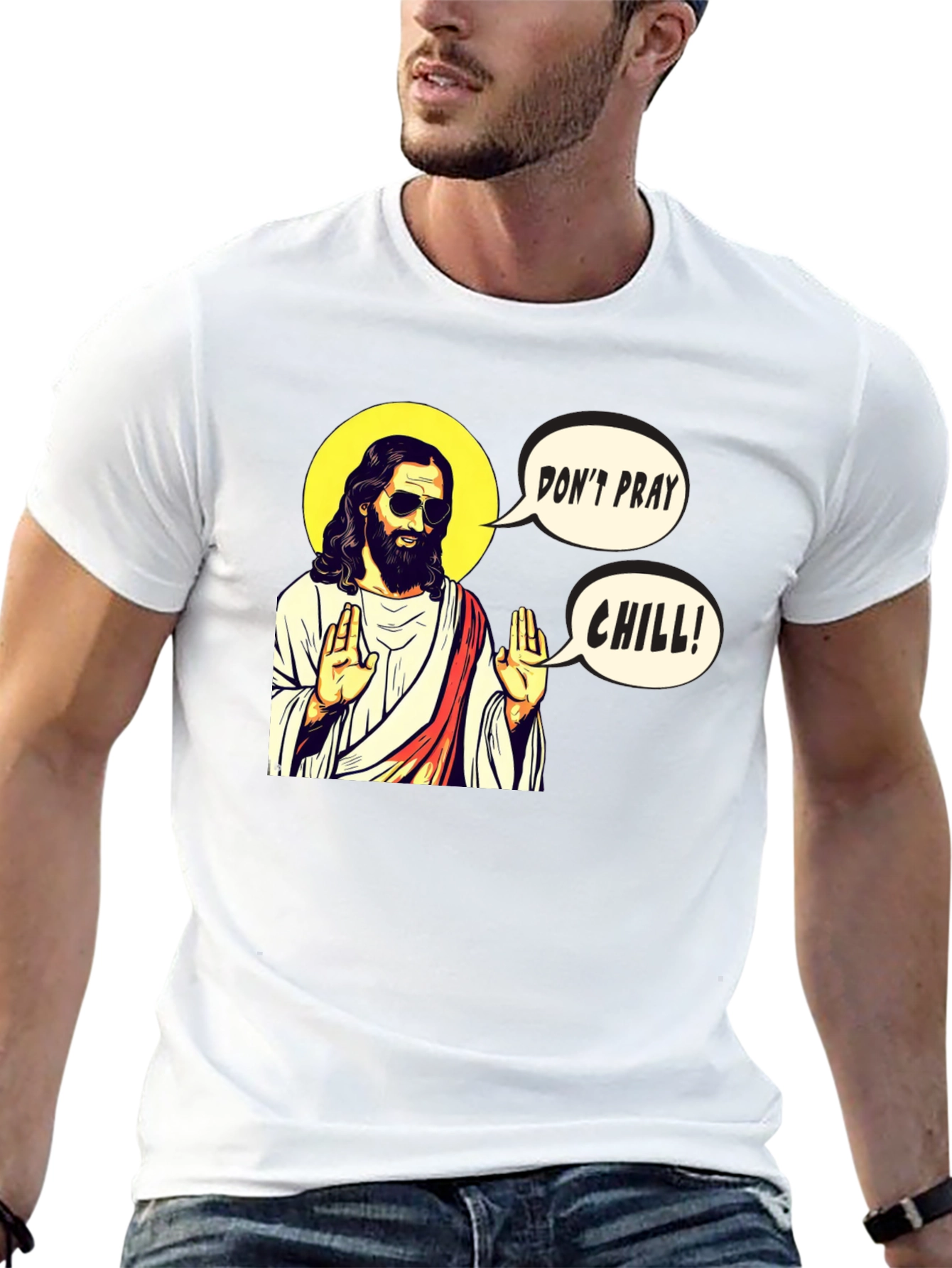 Cool Jesus Dont Pray Chill! T-Shirt