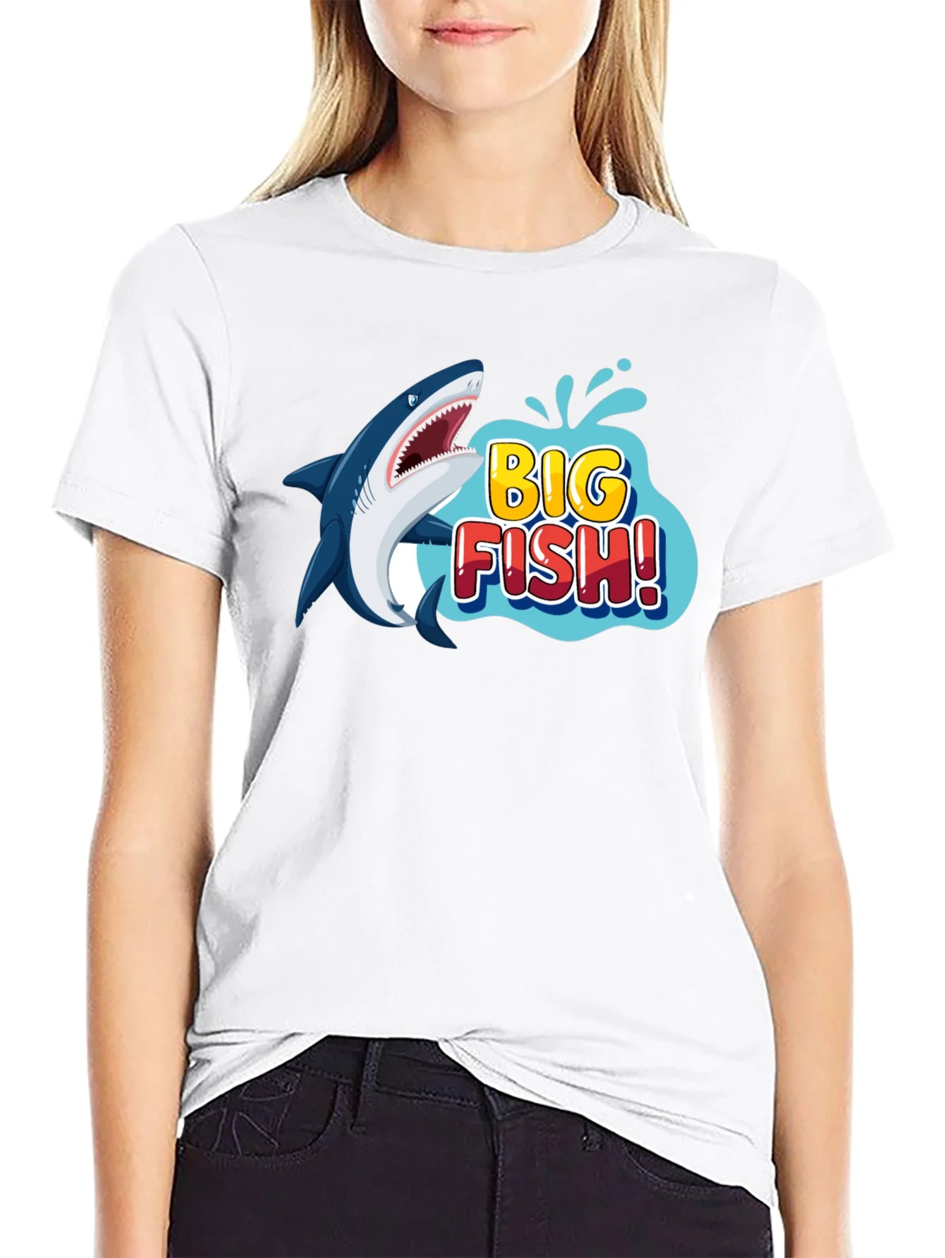 Big Fish Shark Graphic T-Shirt