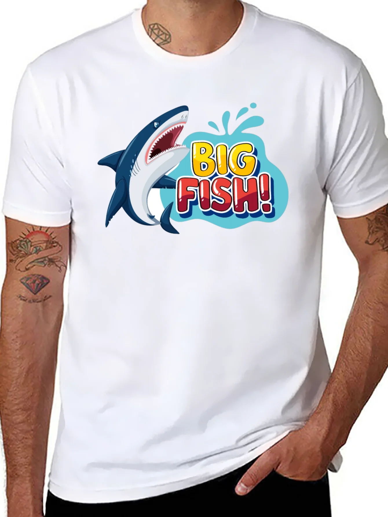 Big Fish Shark Graphic T-Shirt