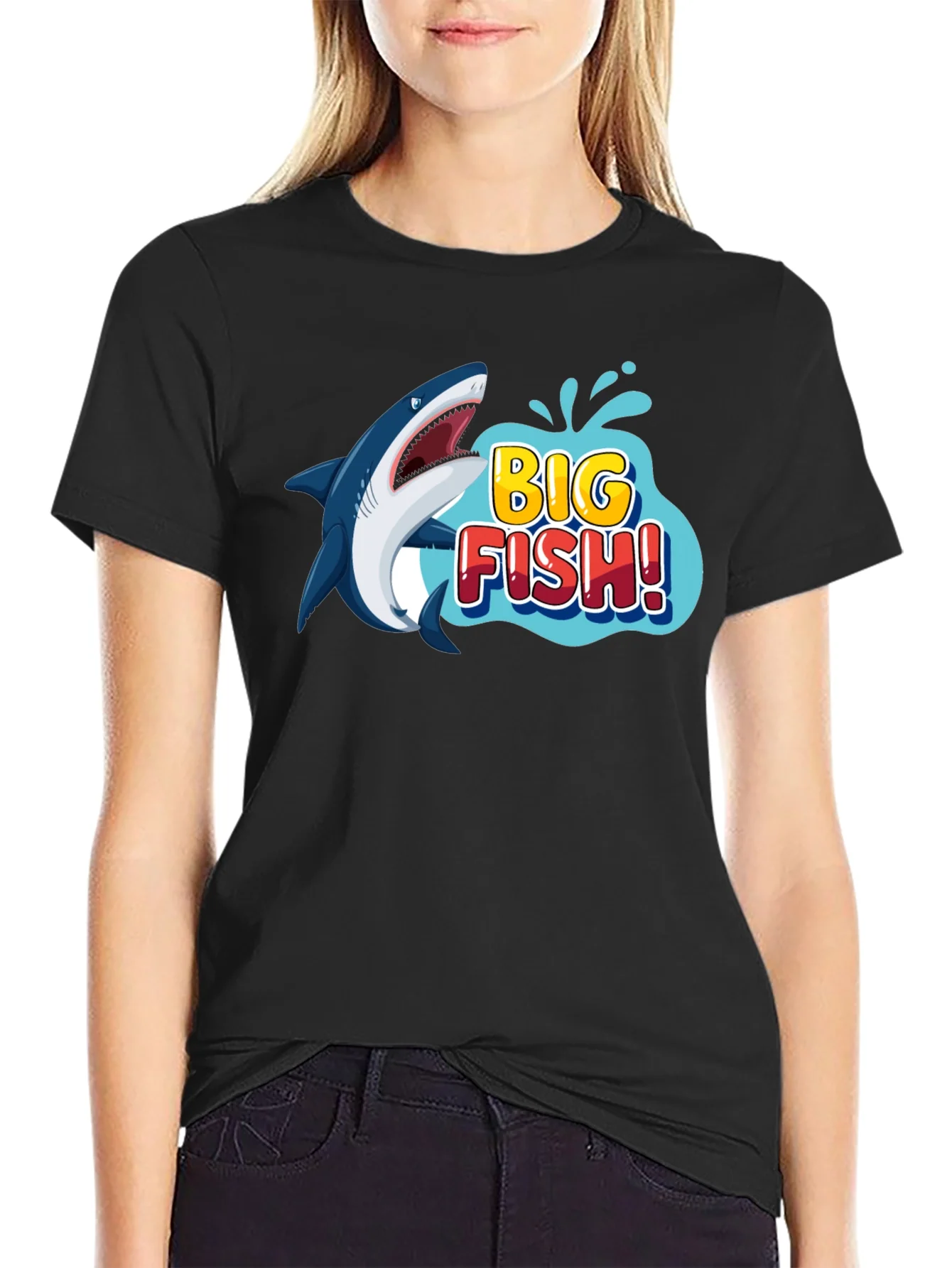 Big Fish Shark Graphic T-Shirt