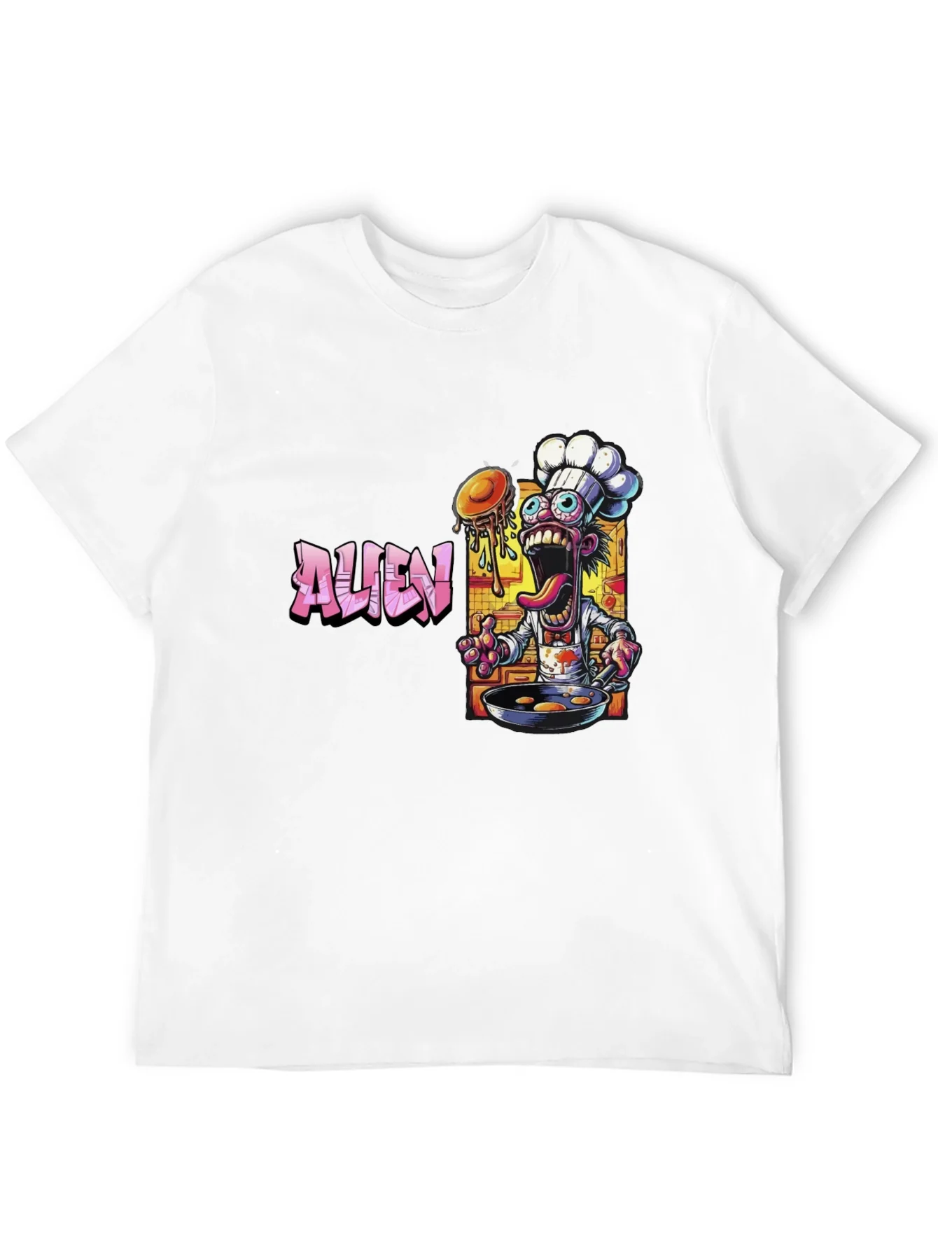 Alien Chef Black Graphic T-Shirt