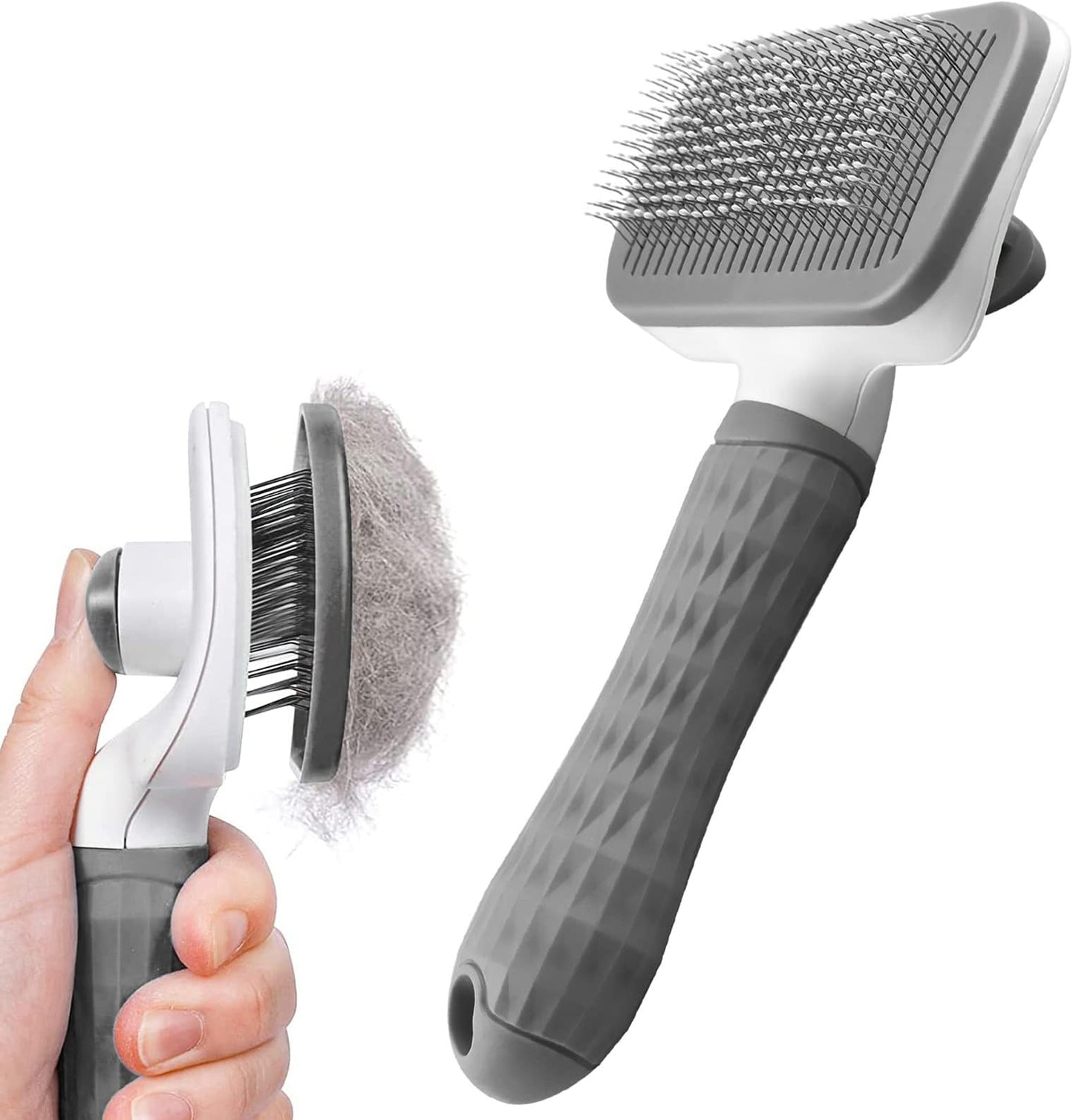 Dog Brush Cat Grooming Comb,Self Cleaning Pet Slic - Premium Quality