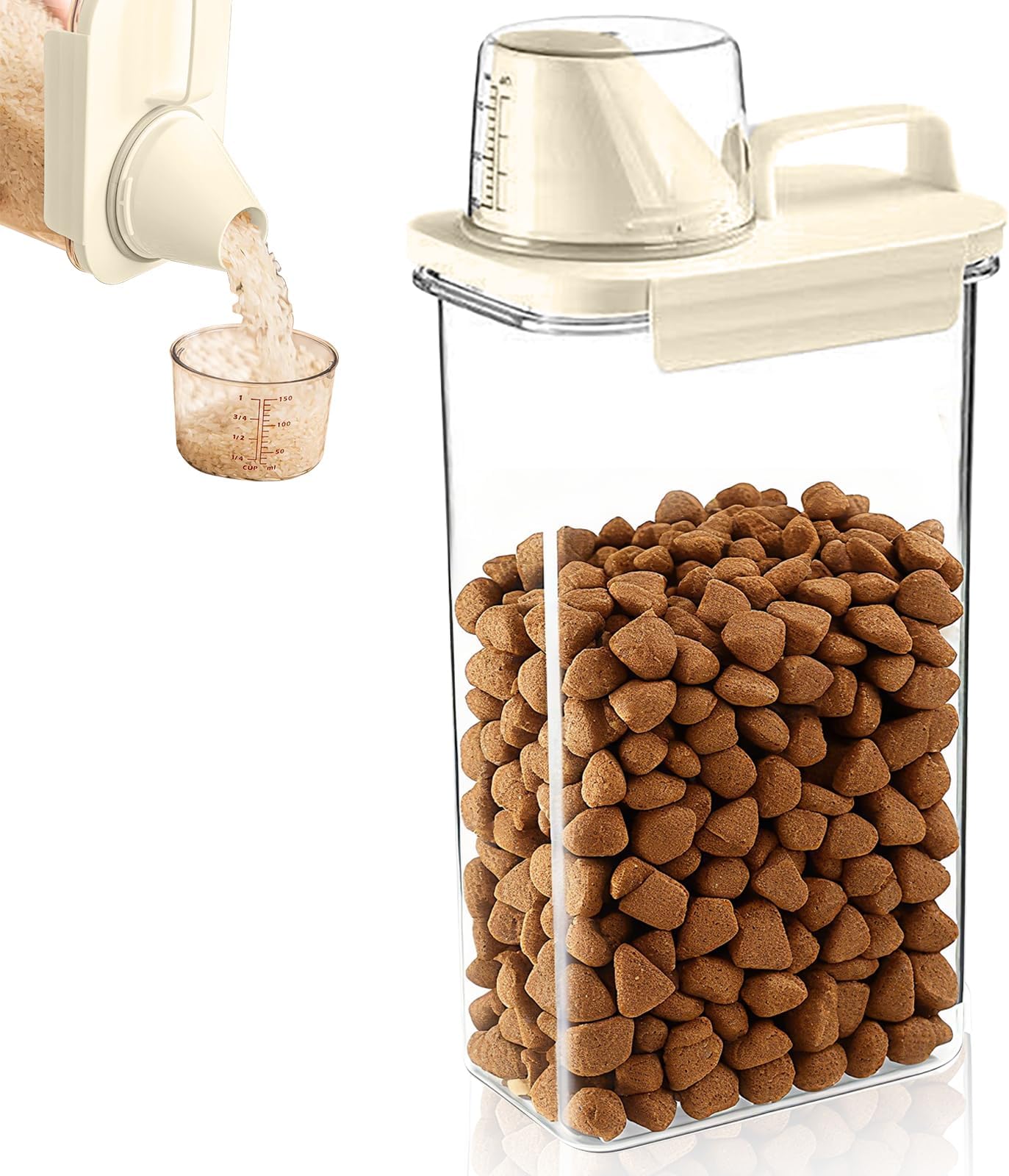 Dog Food Storage Container, 2300ML Pet Food Storag - Latest Style