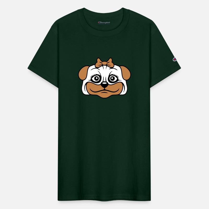 Dog Pug Girl Pretty Bow Woman Female Cute Funny
