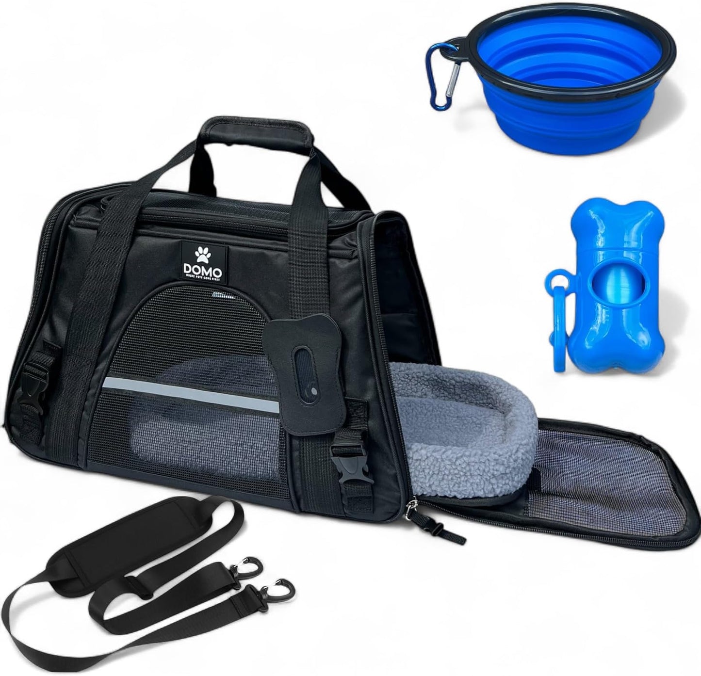 Domo Airline Approved Cat & Dog Carrier - Soft-Sid - Top Rated