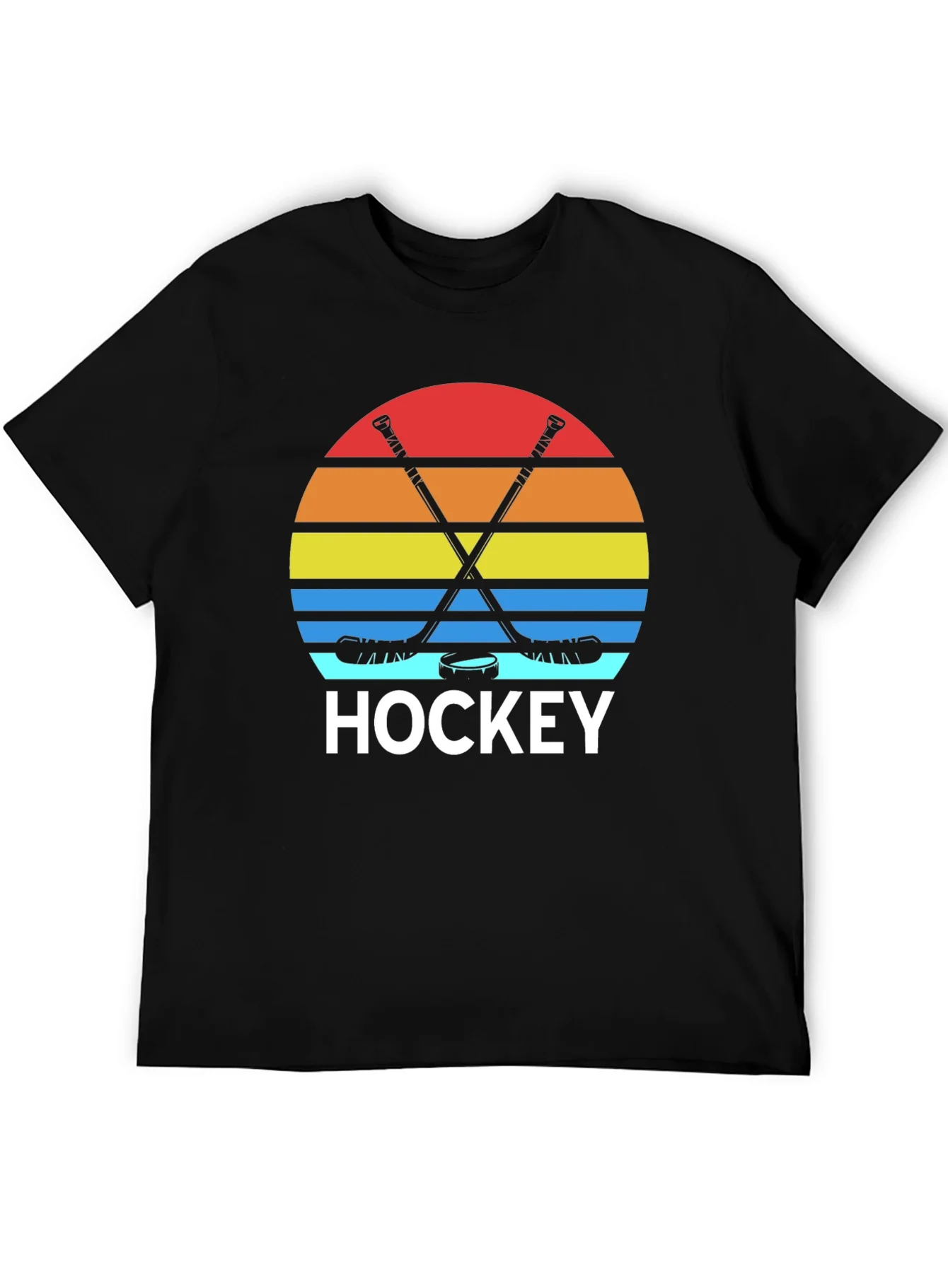 Retro Hockey Sunset Graphic Tee