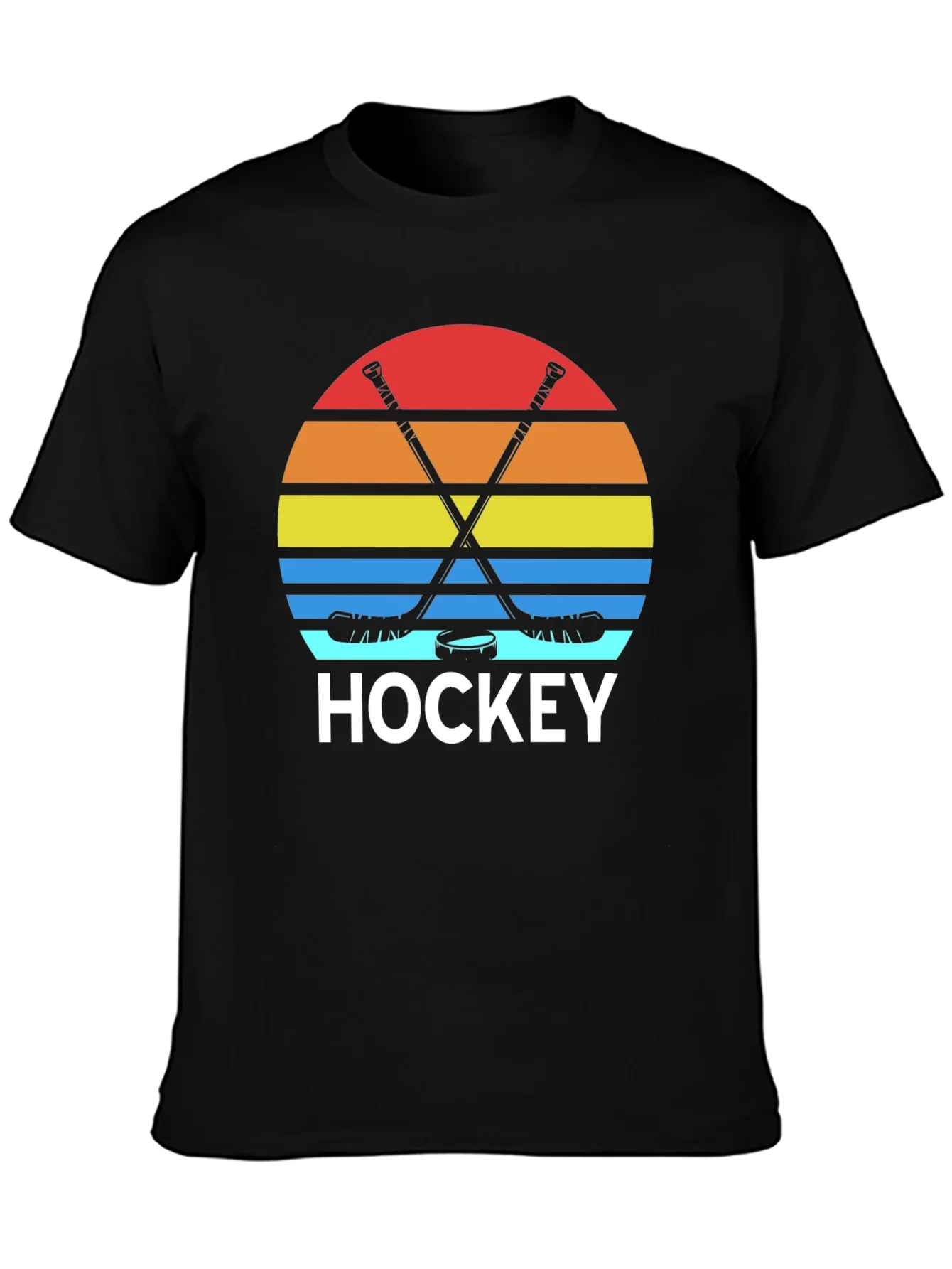 Retro Hockey Sunset Graphic Tee